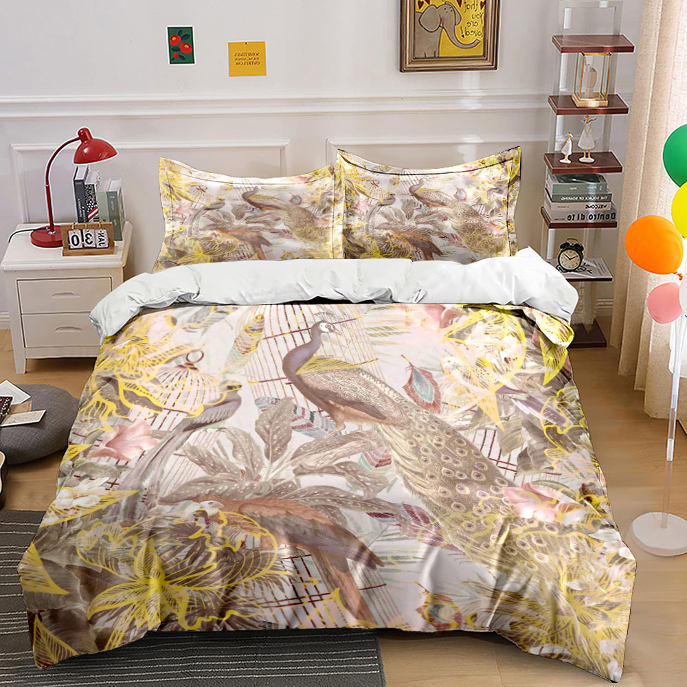 Aesthetic Floral Duvet Cover - Zestaw pościeli w stylu vintage z