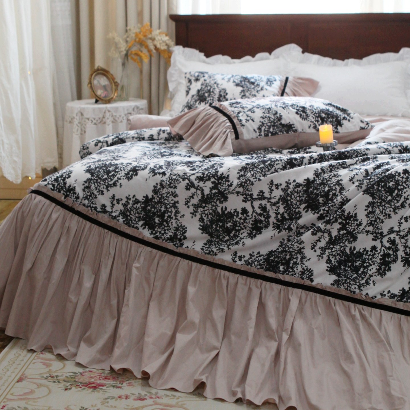 Aesthetic Floral Duvet Cover - Zestaw pościeli w stylu francuskim Christy,