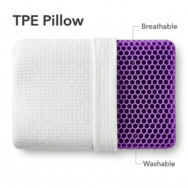 Anti Snore Contour Pillow - Oddychająca poduszka z TPE i pektyną,