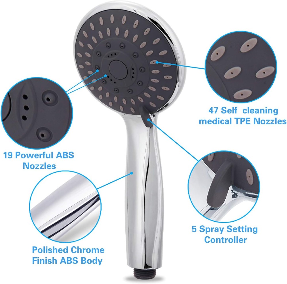 5-funkcyjna słuchawka prysznic – High Pressure Shower Head Handheld recenzja i cena