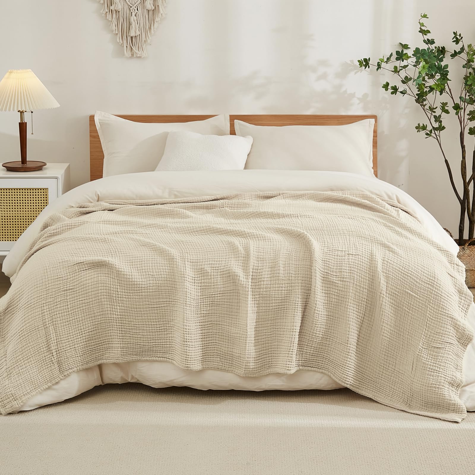Koc z bawełny 100% na łóżko, m – Muslin Cotton Bedspread recenzja i cena