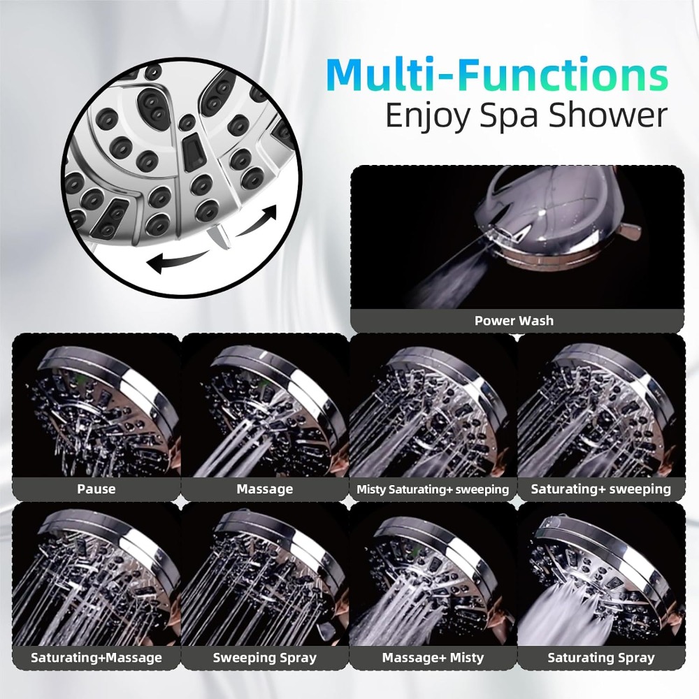10-funkcyjna słuchawka pryszni – High Pressure Shower Head Handheld recenzja i cena