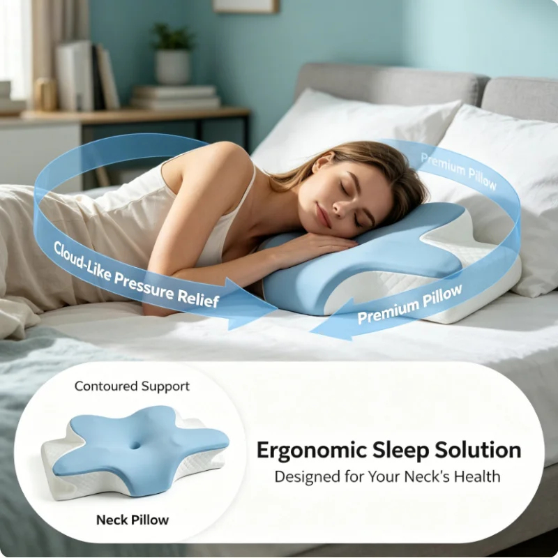 Oddychająca, chłodząca poduszk – Memory Foam Orthopedic Pillow Neck Pain recenzja i cena