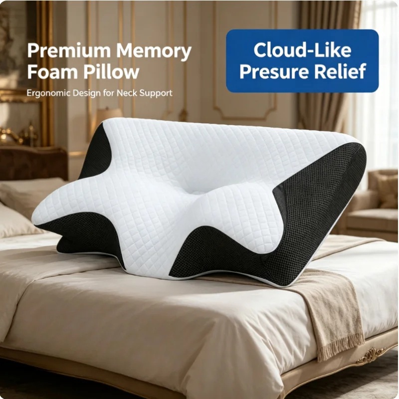 Poduszka ortopedyczna z pianki – Memory Foam Orthopedic Pillow Neck Pain recenzja i cena
