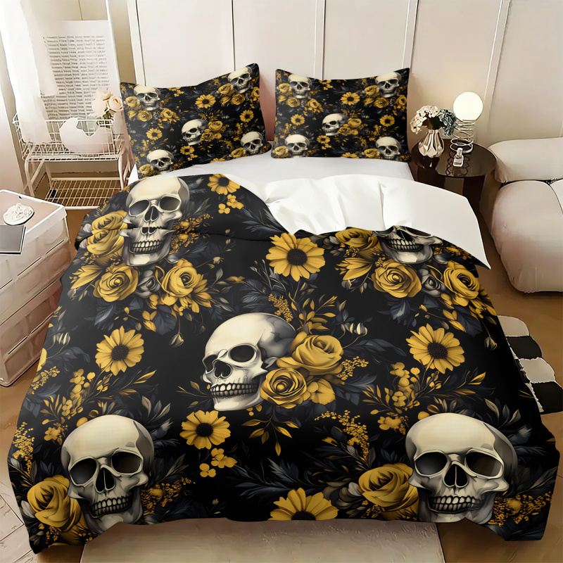 Zestaw pościeli w stylu dark a – Aesthetic Floral Duvet Cover recenzja i cena