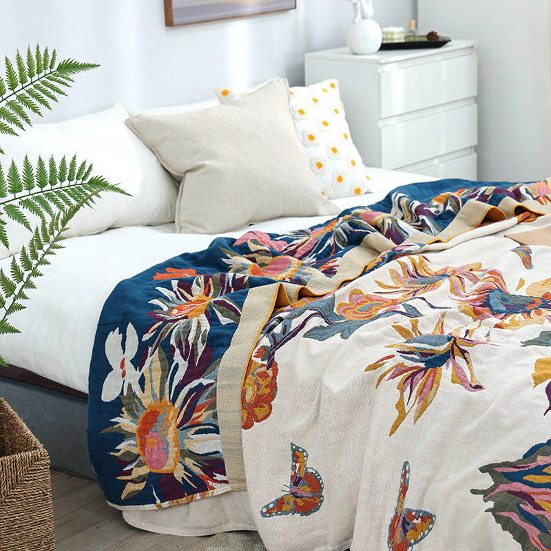 Prosta bawełna koc muślinowy g – Muslin Cotton Bedspread recenzja i cena