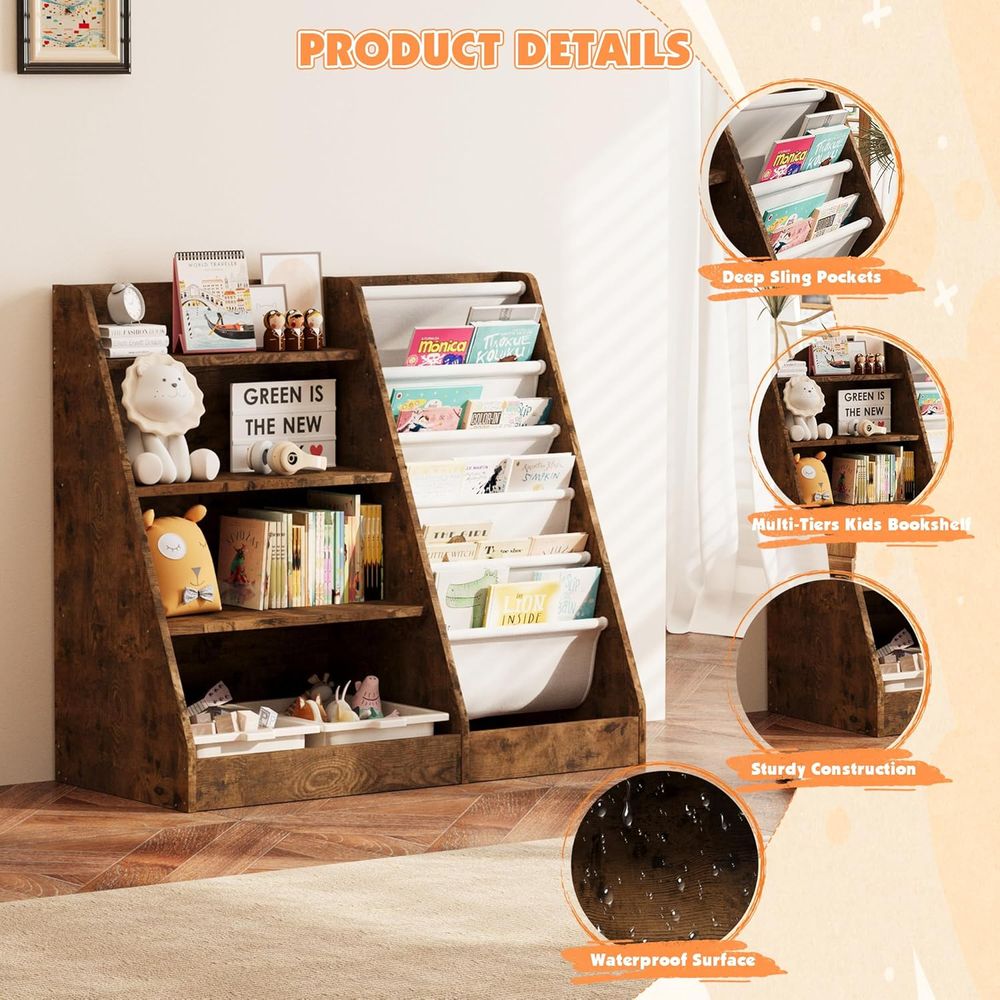 4-poziomowy drewniany regał na – Storage & Organization recenzja i cena
