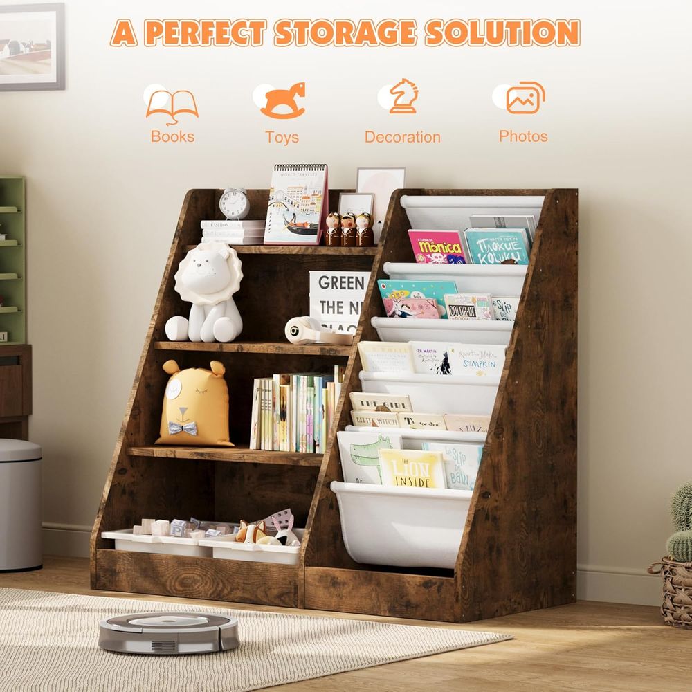 4-poziomowy drewniany regał na – Storage & Organization recenzja i cena